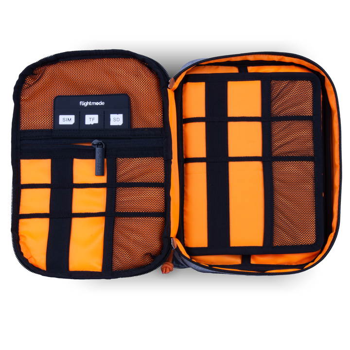 interior face of cable organiser bag black