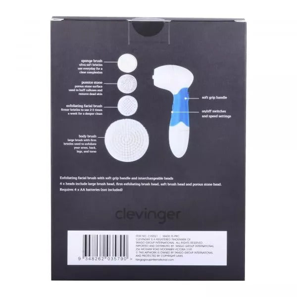Clevinger Ultimate Spin Facial Cleansing Brush Set - 4 Heads