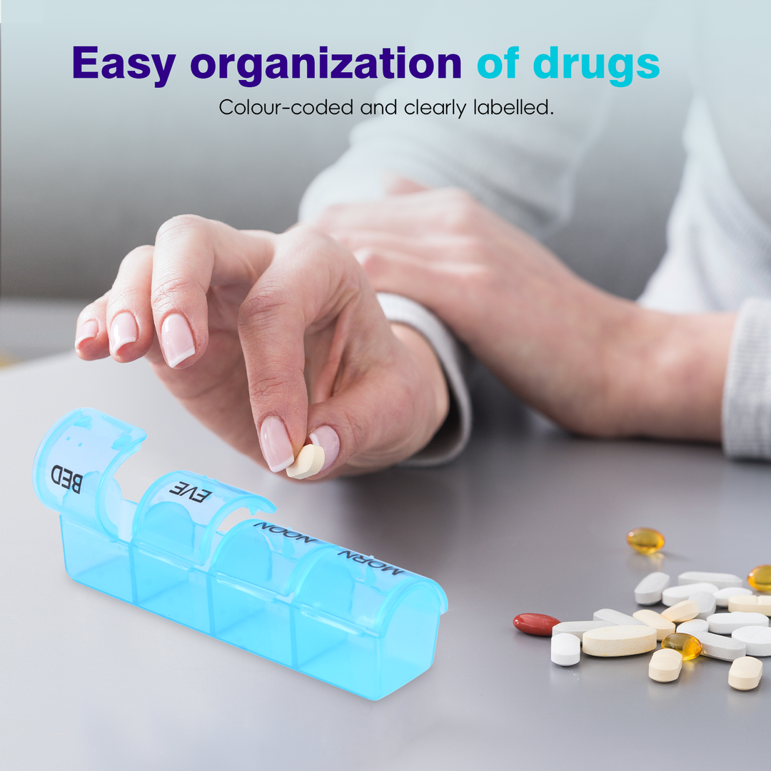Revolutionary 7-Day Pill Organizer – Smart Push-Button Design for Effortless Medication Management