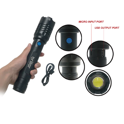 Light Up Your Adventures with the Brillar Commander- 4000 Lumen USB Rechargeable Torch!