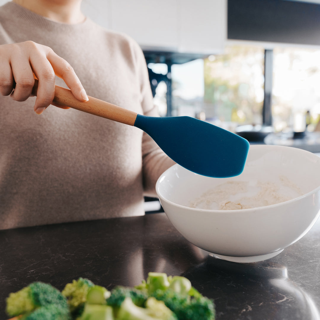 Elevate Your Baking with the Beechwood & Silicone Kitchen Baking Utensils Set