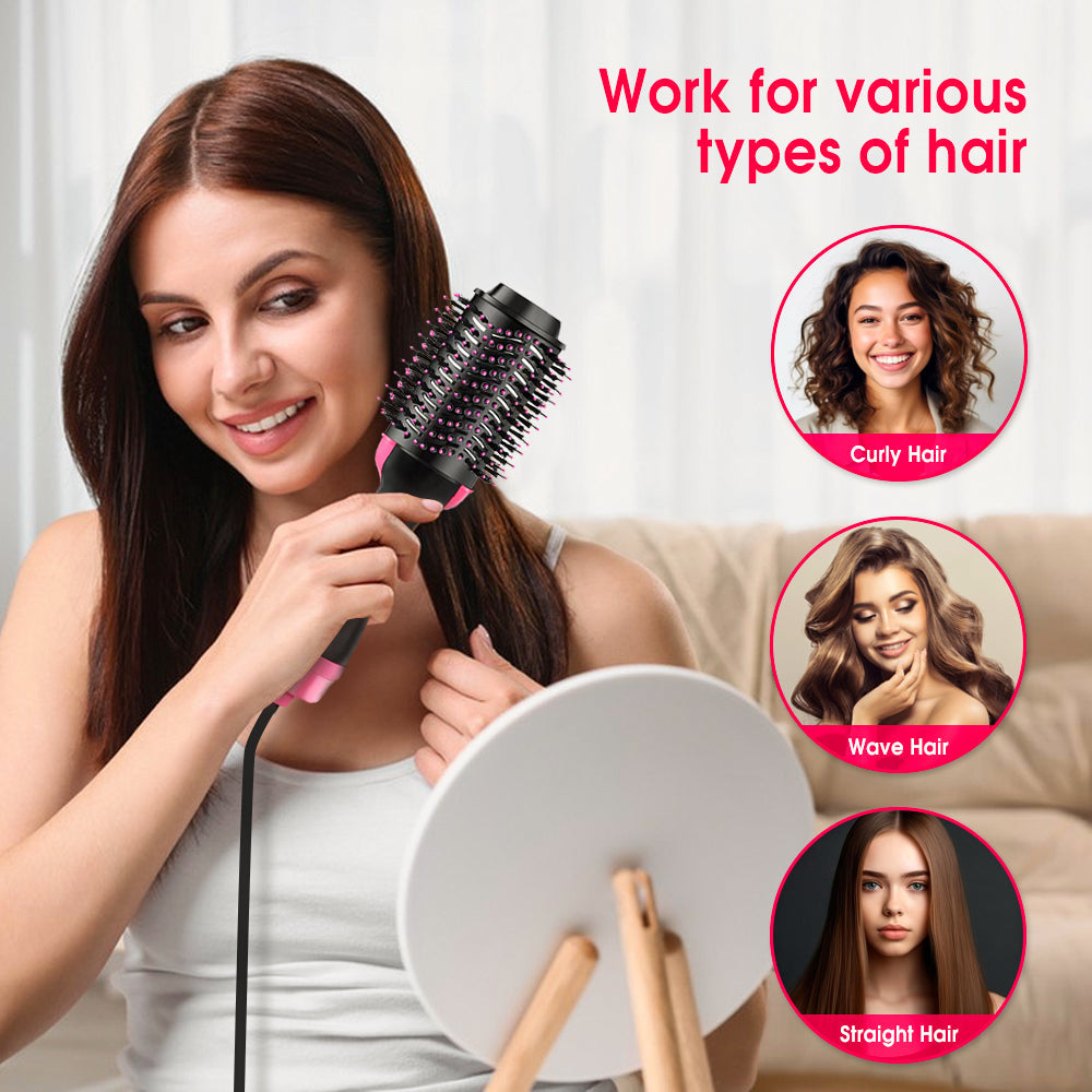 Remology 4-in-1 Hot Air Brush - The Ultimate Hair Styler for Volume & Shine