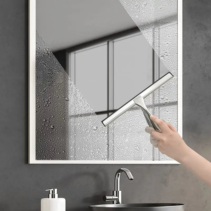 Enhance Your Cleaning Routine with the Bamboo Base Shower Squeegee with Holder