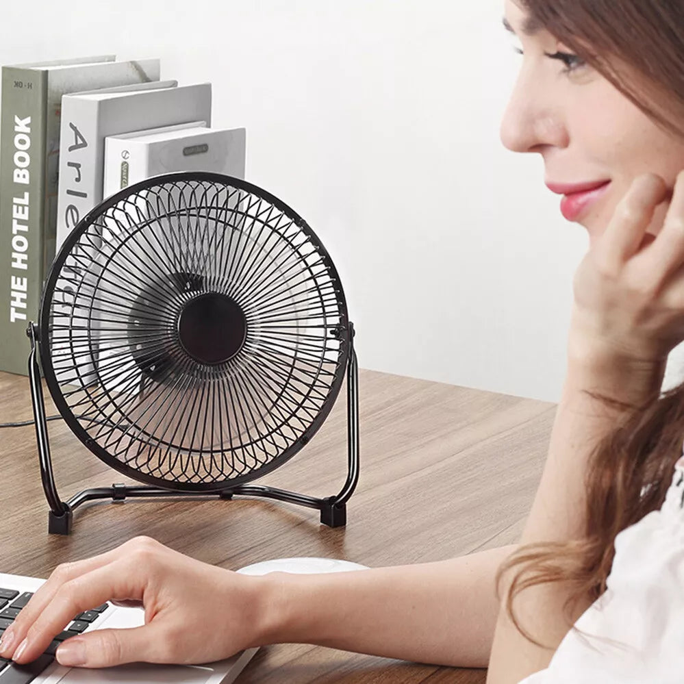 Stay Cool and Comfortable Anywhere with the 360-Degree Tilt Adjustable USB Portable Mini Desk Fan