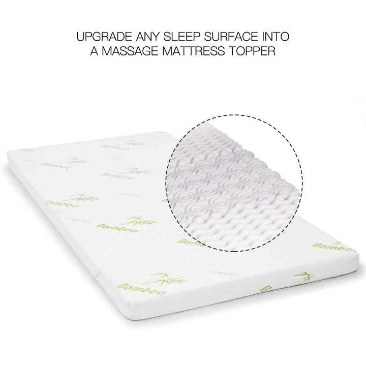 MEMORY FOAM PILLOW+8cm Memory Foam Mattress Topper with Bamboo Cover - Single Size