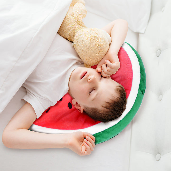 Two-Way Reversible Microfibre Travel Pillow-Watermelon