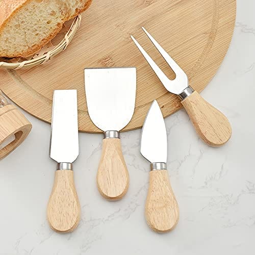 Living Today Kitchen Knives Clevinger Avalon 4 Piece Wood Handle Cheese Knife Set