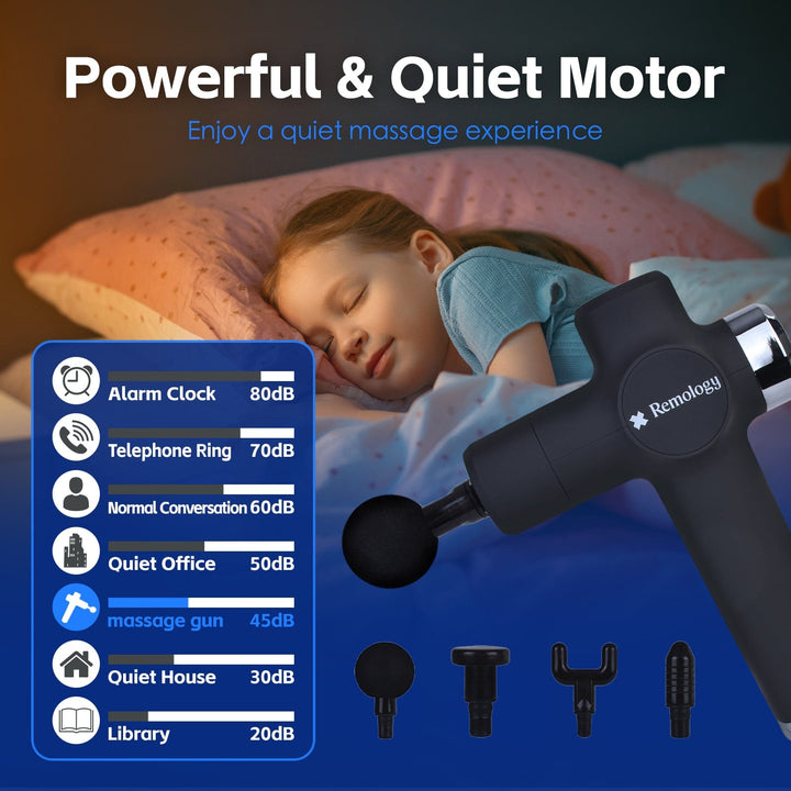 Remology personal care Remology Impact Therapy 7 Adaptive Speed USB-C Fascial Massage Gun with 4 Heads
