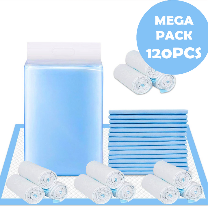 120 Pcs Adult Disposable Bed Underpads – 90 × 60 cm Ultra‑Absorbent Incontinence Pads with Waterproof Backing