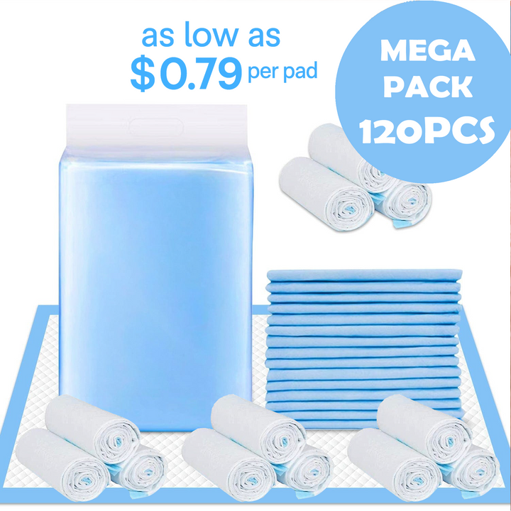 120 Pcs Adult Disposable Bed Underpads – 90 × 60 cm Ultra‑Absorbent Incontinence Pads with Waterproof Backing