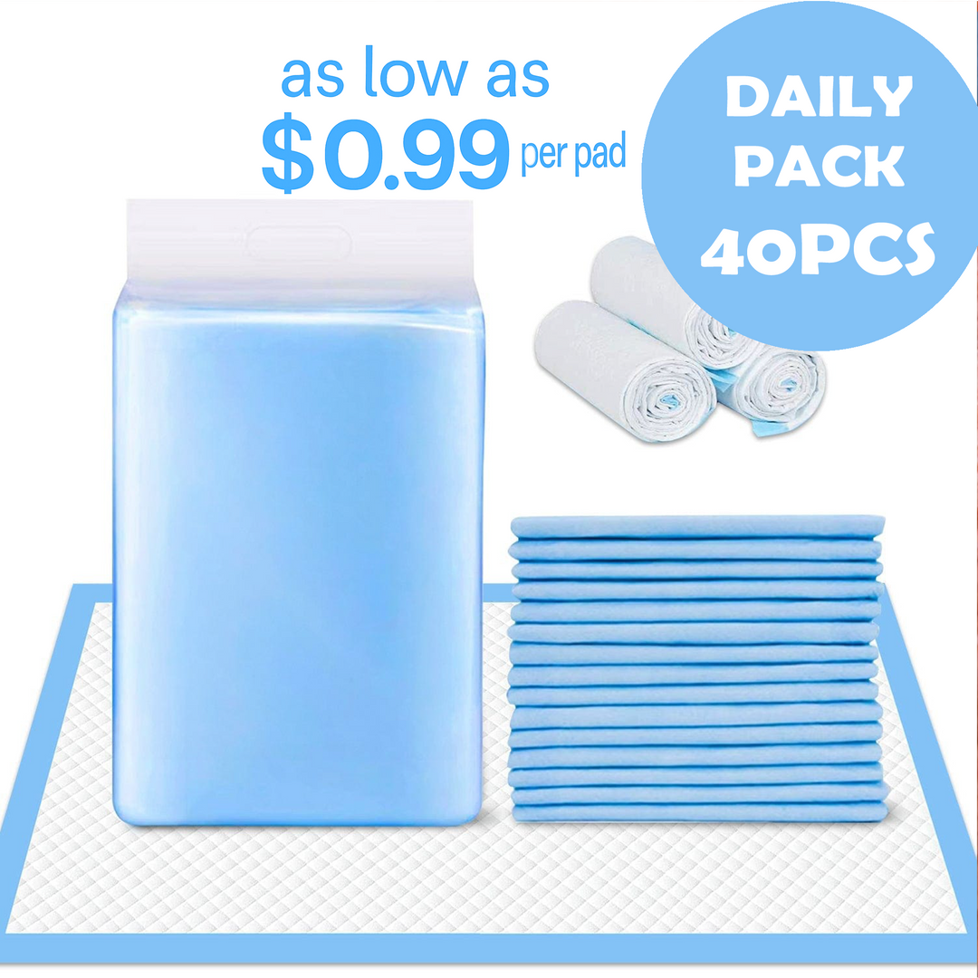 40 Pcs Adult Disposable Bed Underpads 60 x 90cm