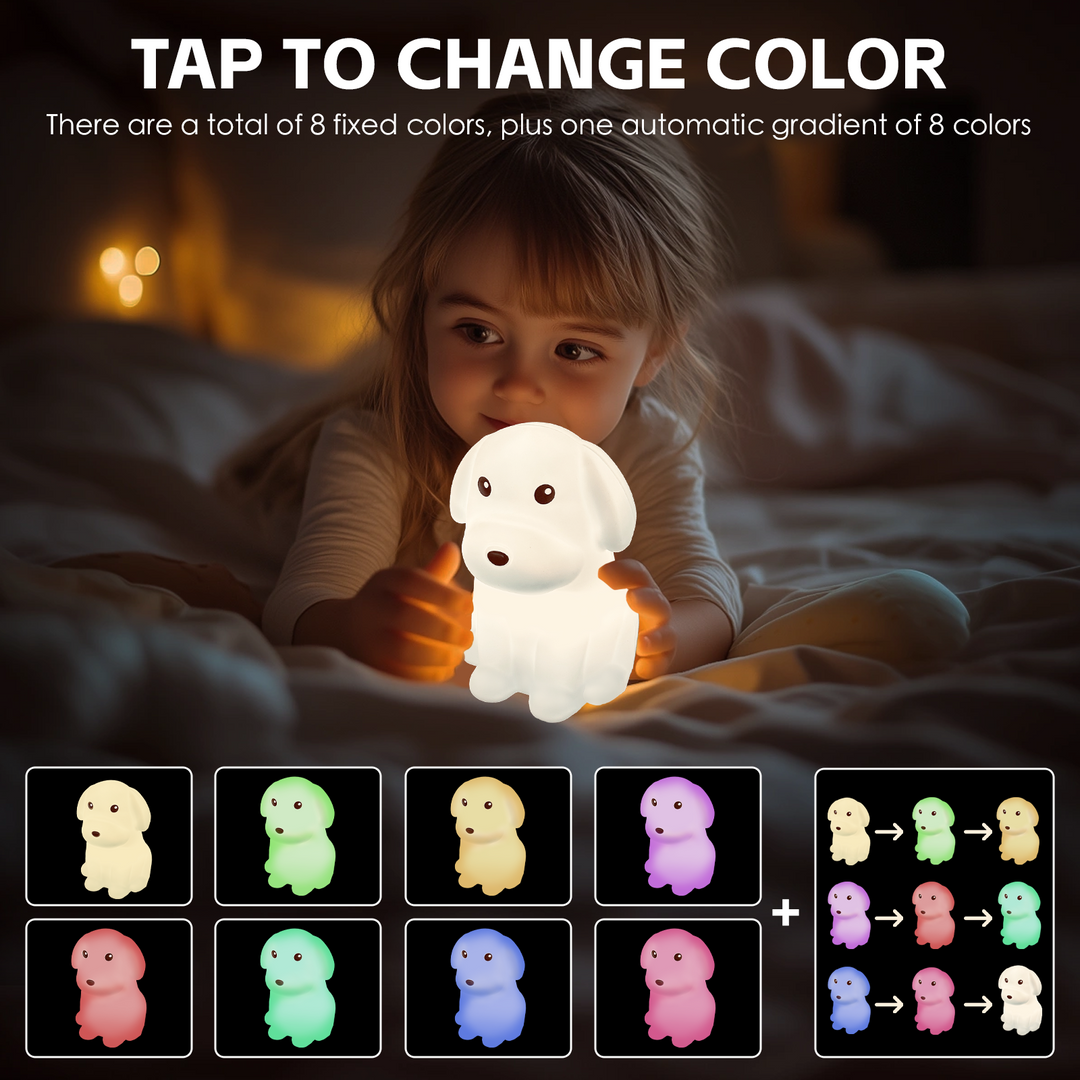 Squishy Dog Night Light