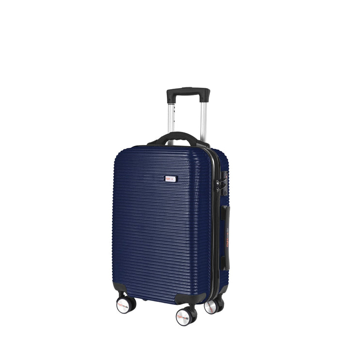 Flightmode 20" Digital Weighing Scale and USB Charging Port Lightweight Carry-on Luggage Suitcase Blue