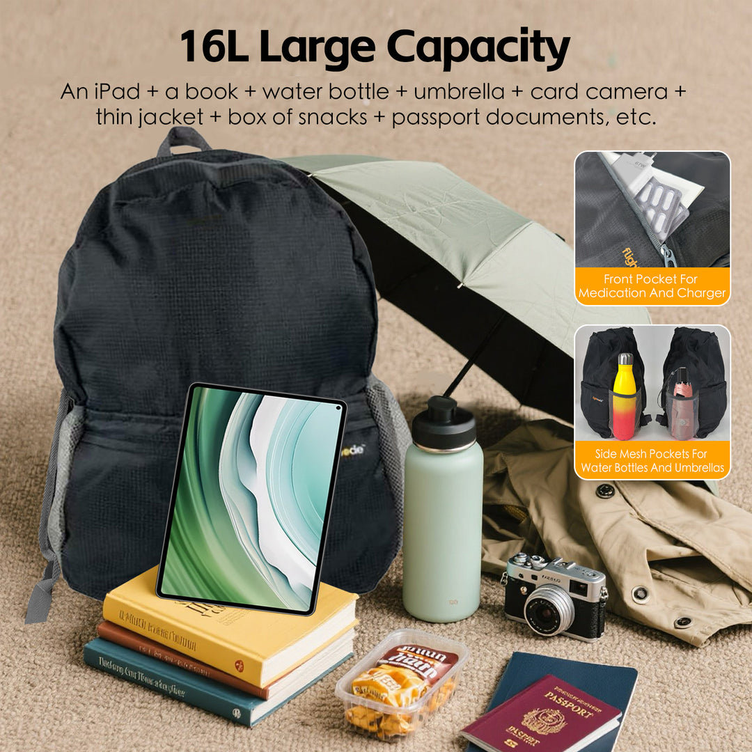 16L Travel Foldable Lightweight Backpack/Daypack