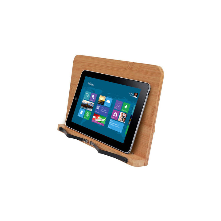 Bamboo Book Stand - Adjustable Book Stand - Book, Recipes, Tablet Portable Holder