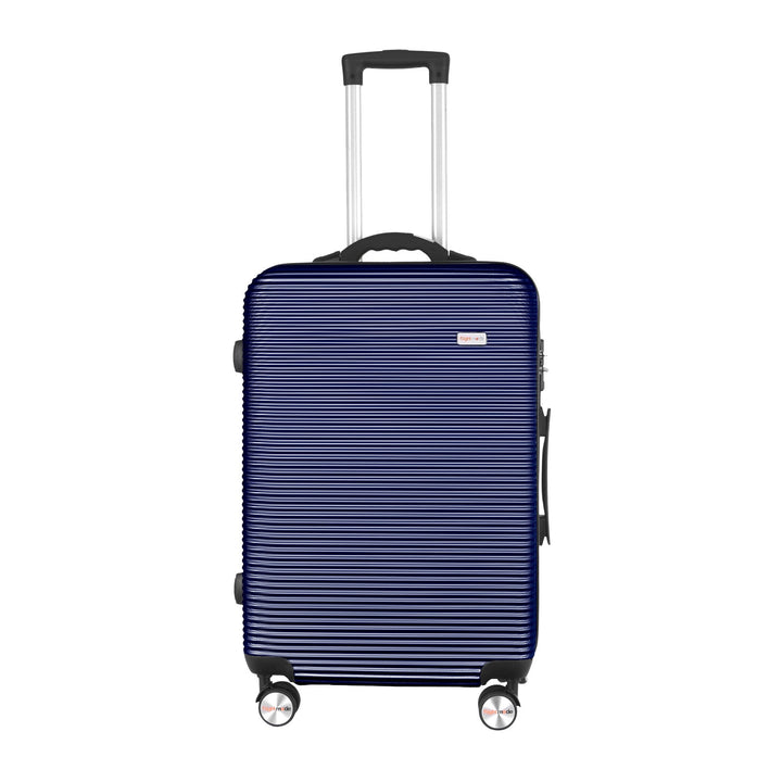 24" Digital Weighing Scale and USB Charging Port Lightweight Luggage Suitcase Silver Blue