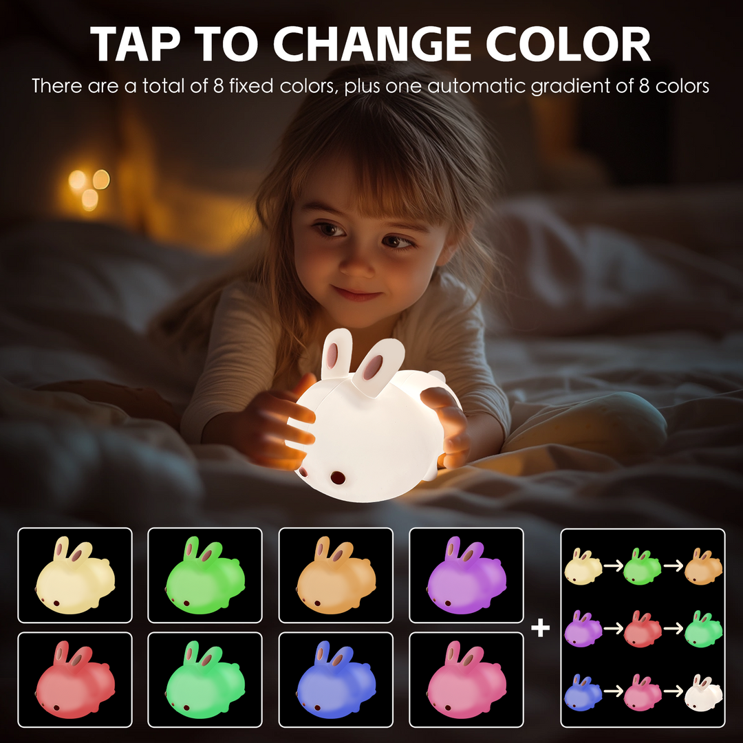 Squishy Cute Bunny Night Light