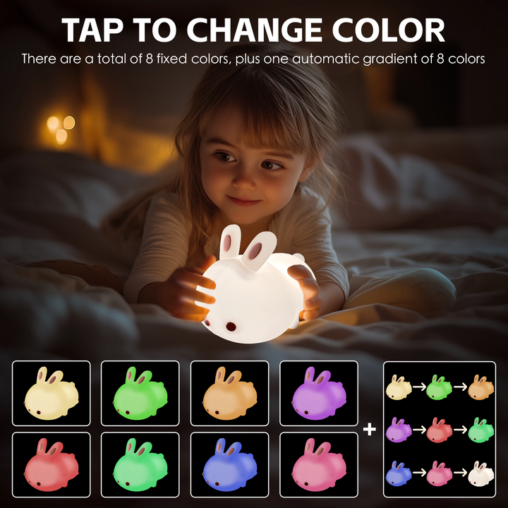 Squishy Cute Bunny Night Light