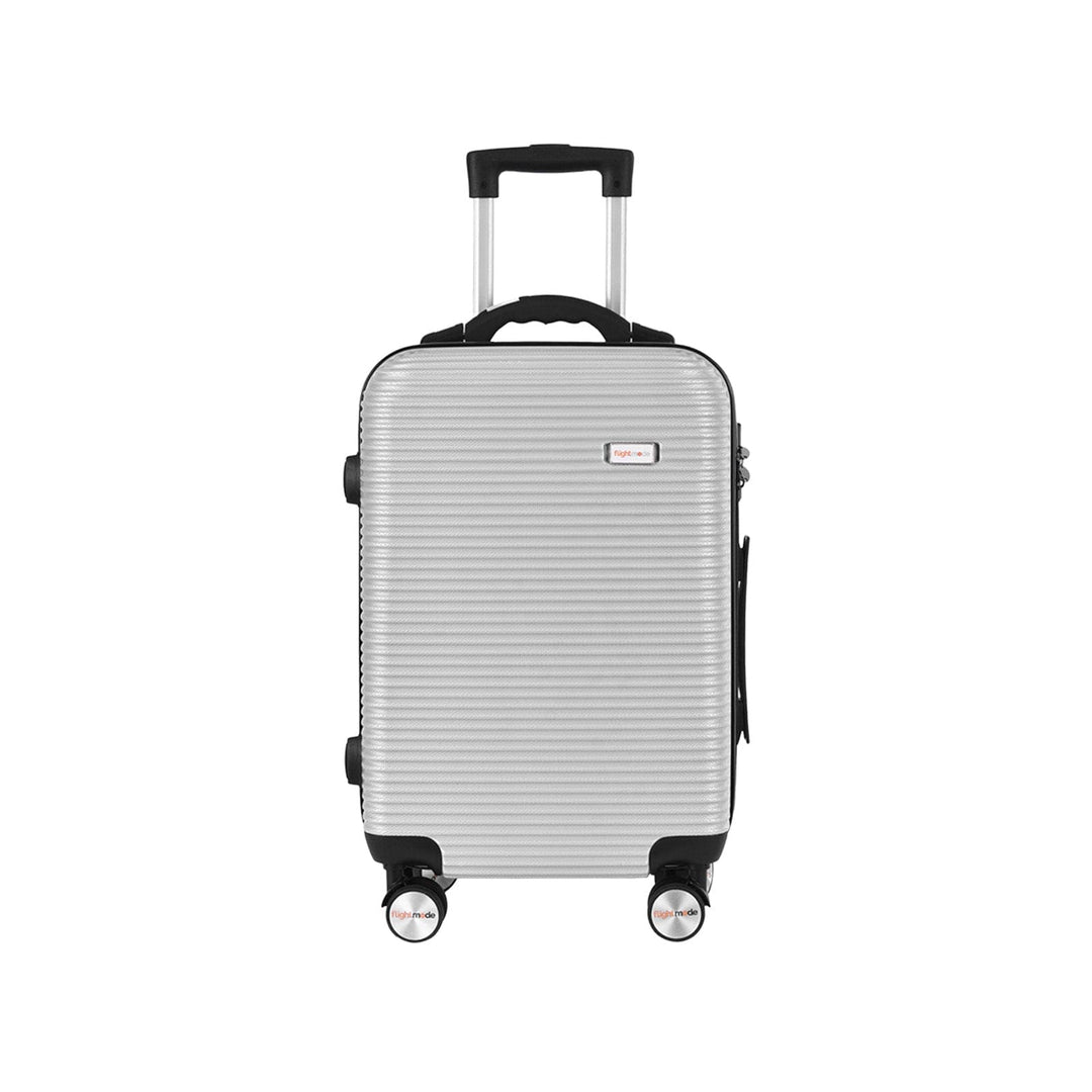 Flightmode 20" Digital Weighing Scale and USB Charging Port Lightweight Carry-on Luggage Suitcase Silver