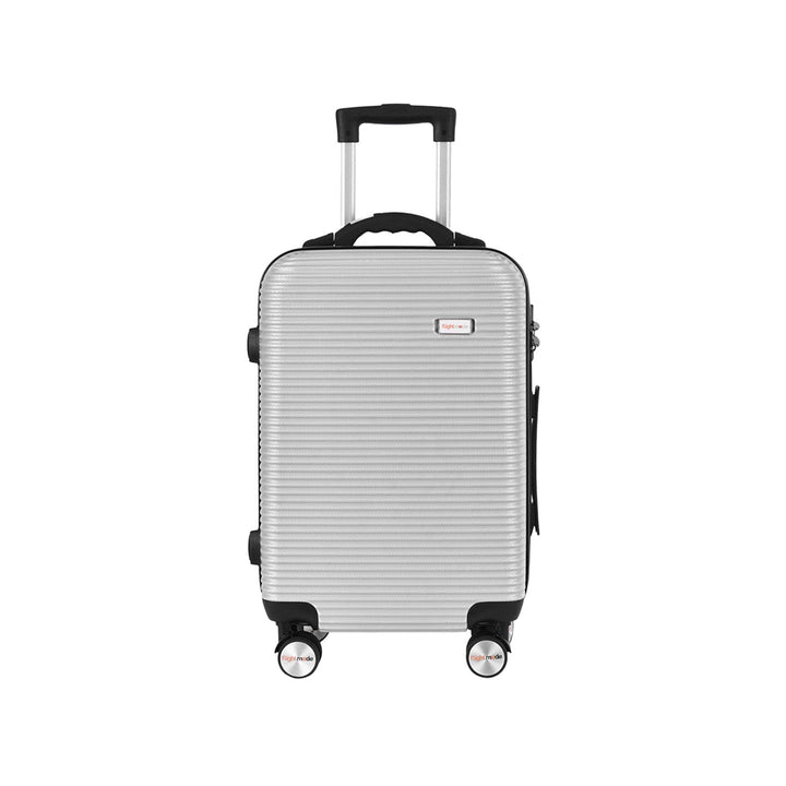 Flightmode 20" Digital Weighing Scale and USB Charging Port Lightweight Carry-on Luggage Suitcase Silver