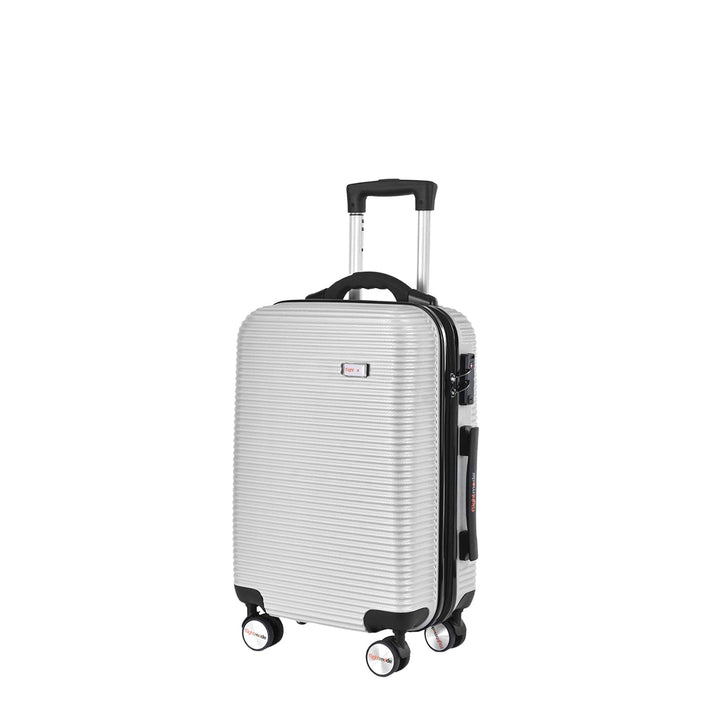 Flightmode 20" Digital Weighing Scale and USB Charging Port Lightweight Carry-on Luggage Suitcase Silver