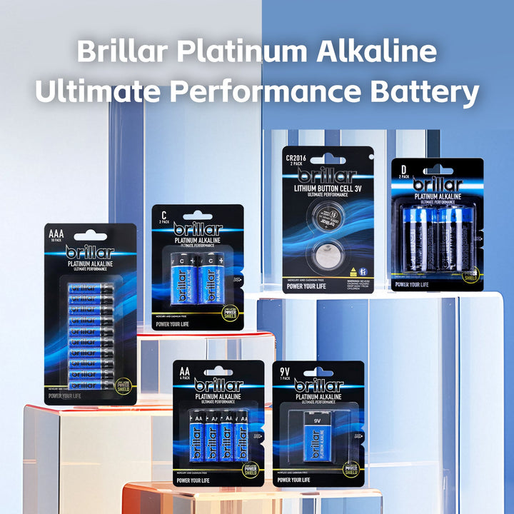 8 Pcs Brillar AAA Platinum Alkaline Batteries