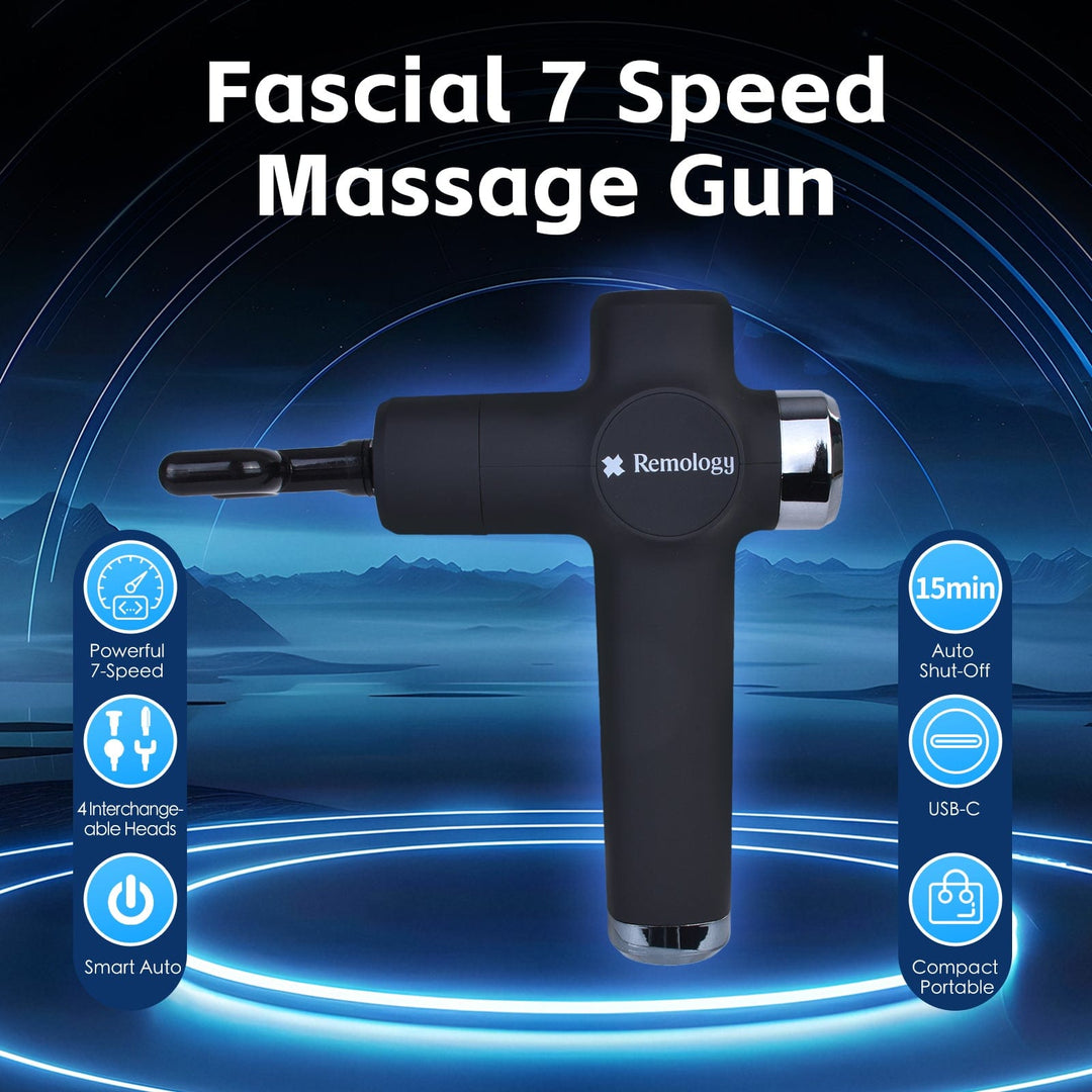 Remology personal care Remology Impact Therapy 7 Adaptive Speed USB-C Fascial Massage Gun with 4 Heads