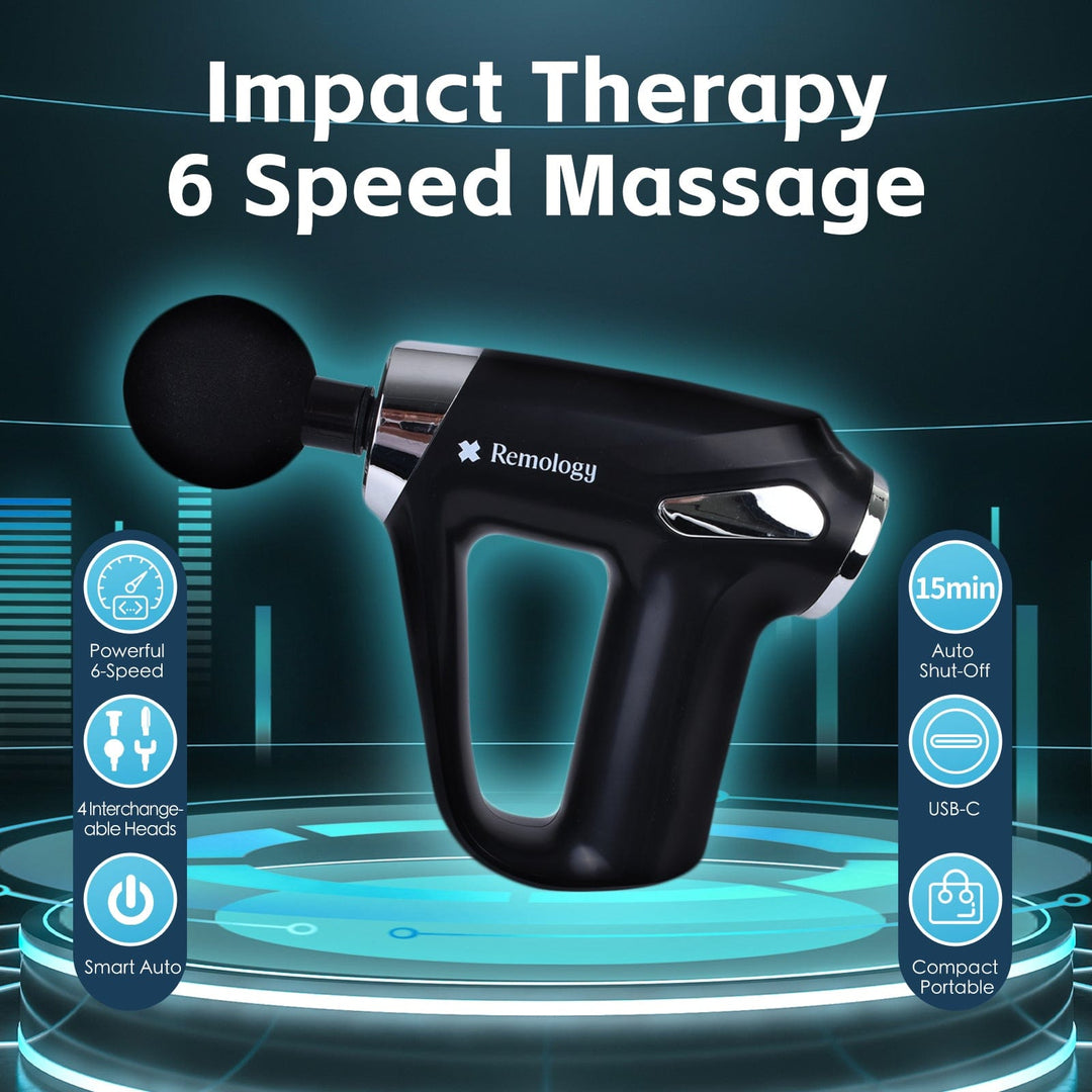 Remology personal care Remology Impact Therapy 6 Adaptive Speed USB-C Massage Gun with 4 Heads