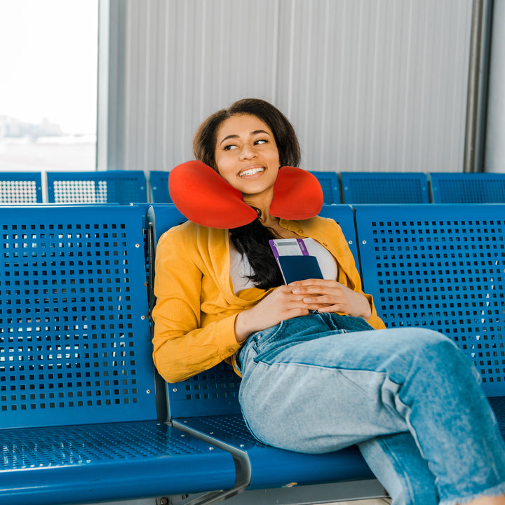 2 Ways Reversible Microfibre Travel Pillow-Watermelon