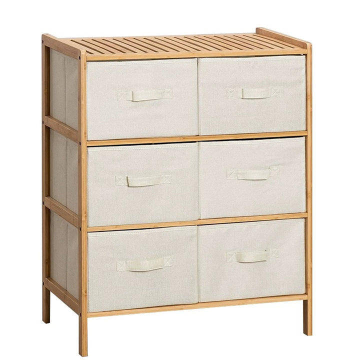 6 Drawer Bamboo Storage Chest