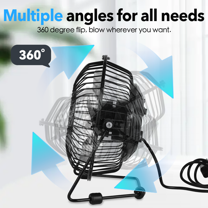 360 Degree Tilt Adjustable USB Portable Mini Desk Fan