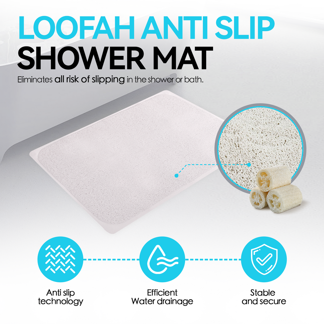 Non Slip Loofah Shower Bathtub Mat Bathroom Safe Mat Extra Large 75 x 44 CM