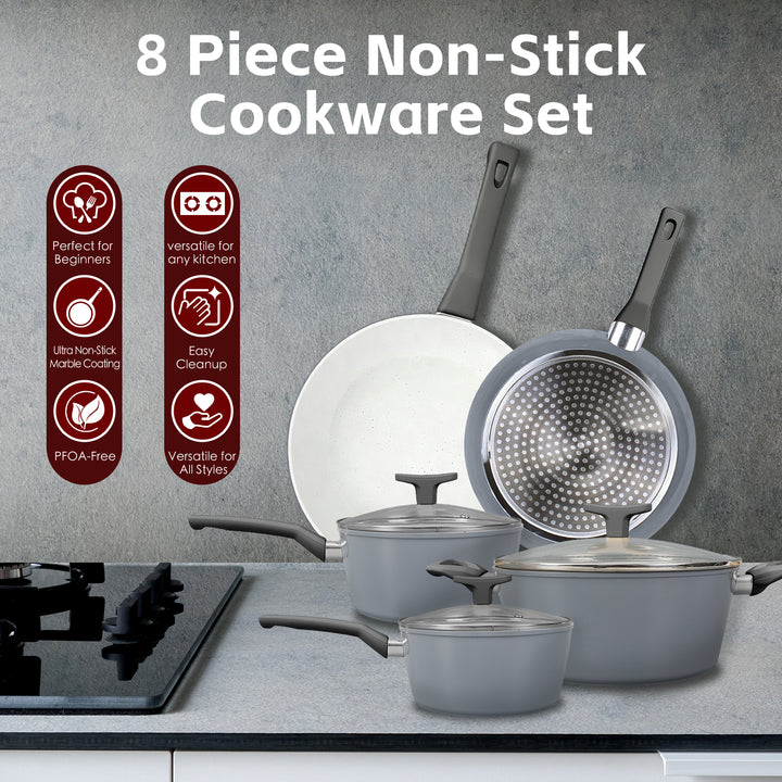8 Pcs Clevinger Non-Stick Cookware Set