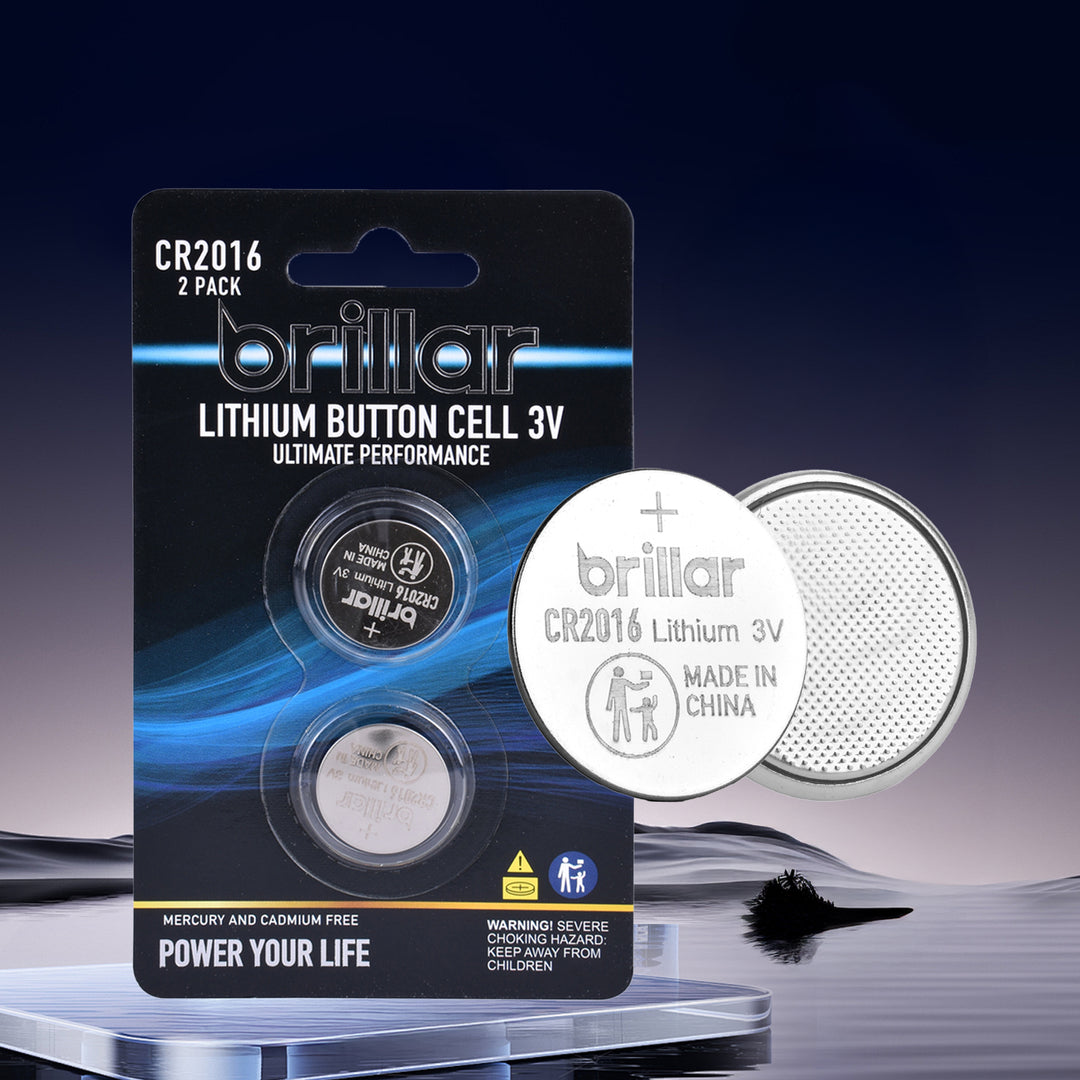 2 Pcs Brillar CR2016 Lithium Button Cell