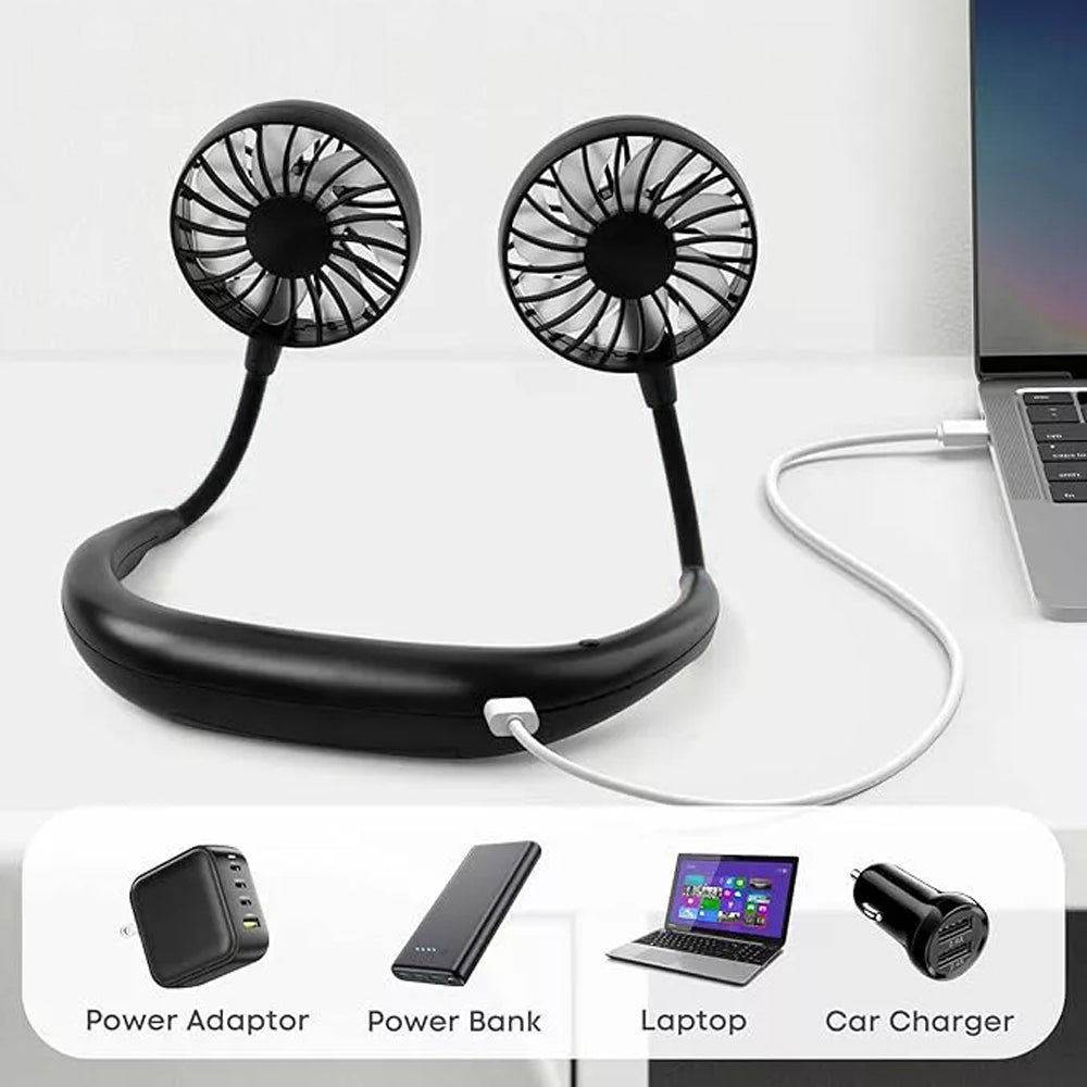 Sports Fan Hanging USB Charging Travel Creative Neck Tool Portable 3 Speeds