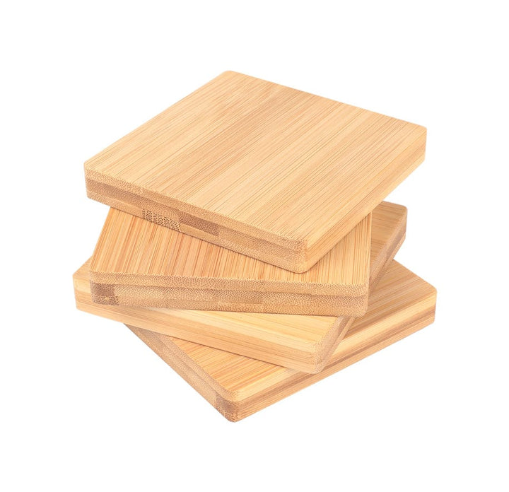Living Today kitchen utensils, bamboo Bamboo Unique Drink Coasters Set of 4