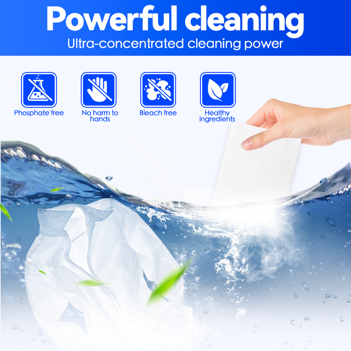 100 Sheets Eco-friendly Ultra Concentrated Laundry Detergent