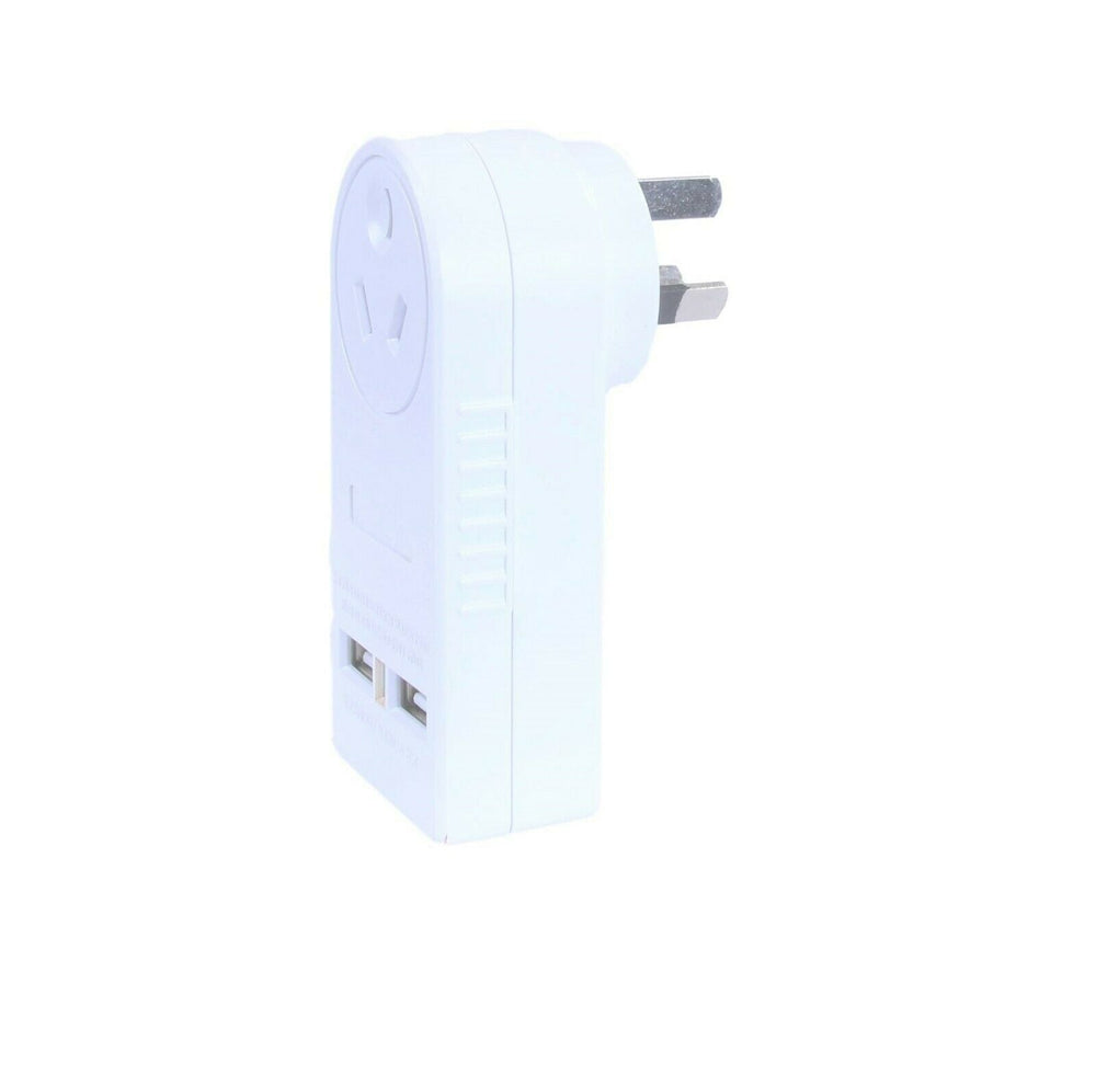 Living Today Extension Cords 2400W High Powered Dual USB Charger Adaptor With Surge Protection