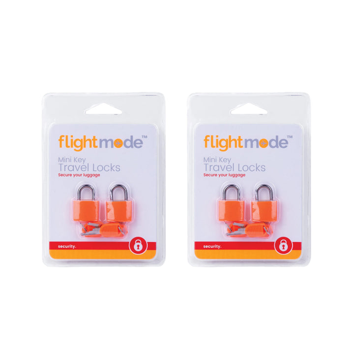 4 Pcs Mini Key Travel Set of 2 Suitcase Padlock Assorted Colors