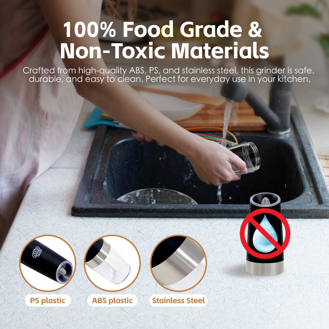 2 Pcs Gravity Sensor Electric Salt and Pepper Spice Grinder