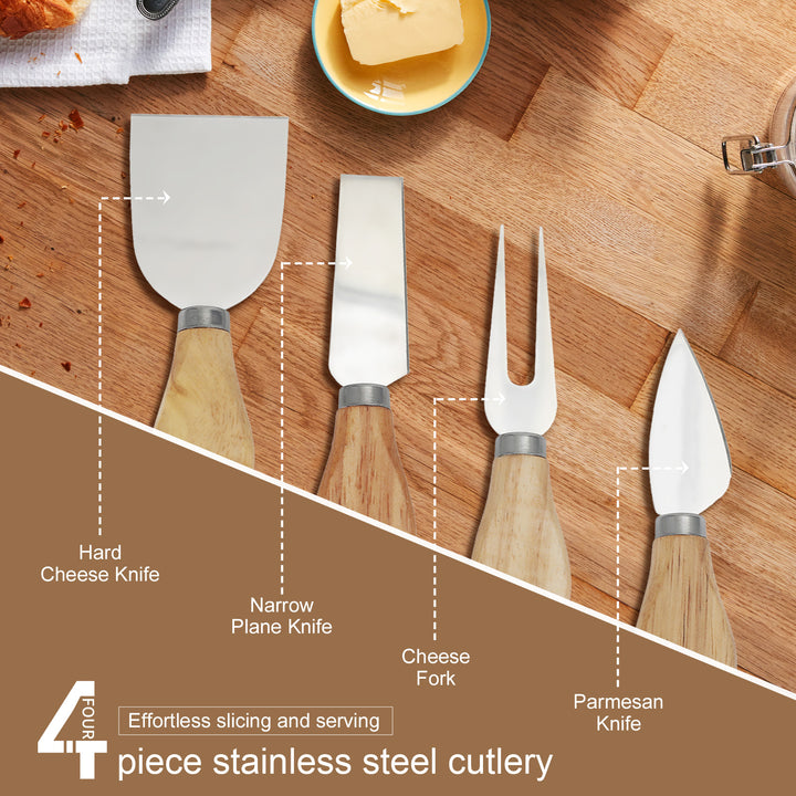 Bamboo Cheese Board and Knife Set