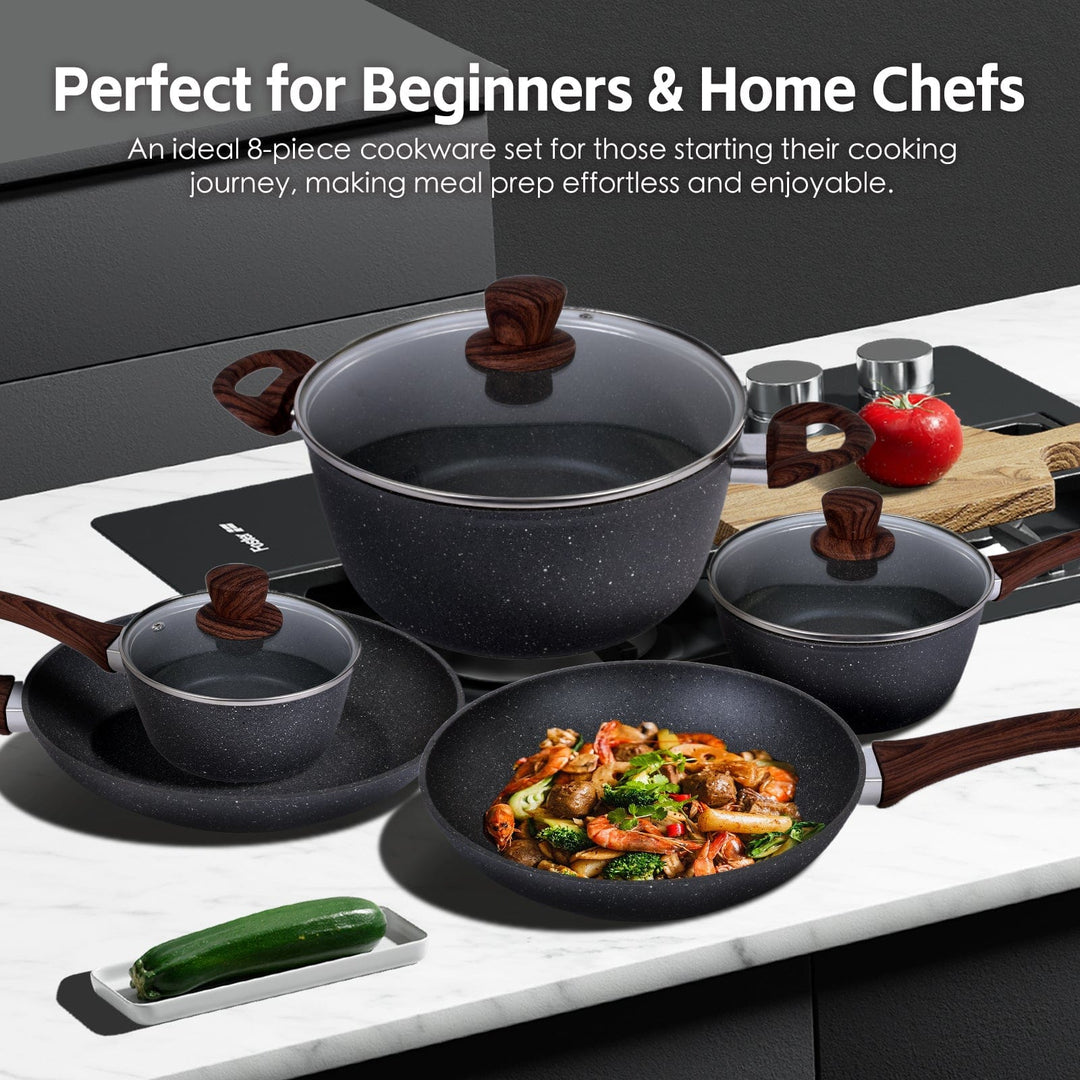 8 Pcs Clevinger Non-Stick Cookware Set