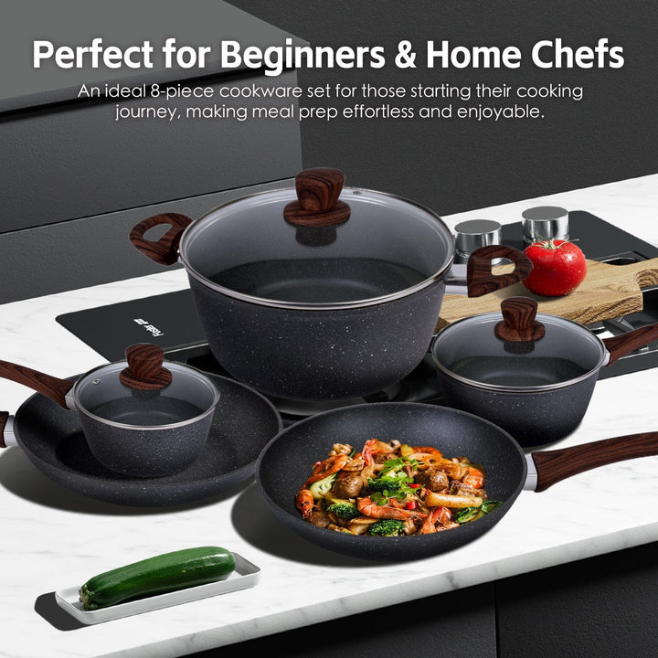 8 Pcs Clevinger Non-Stick Cookware Set