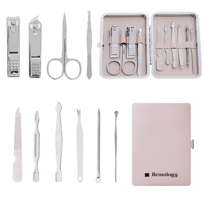 Remology Stainless Steel 10pc Manicure Set Silver
