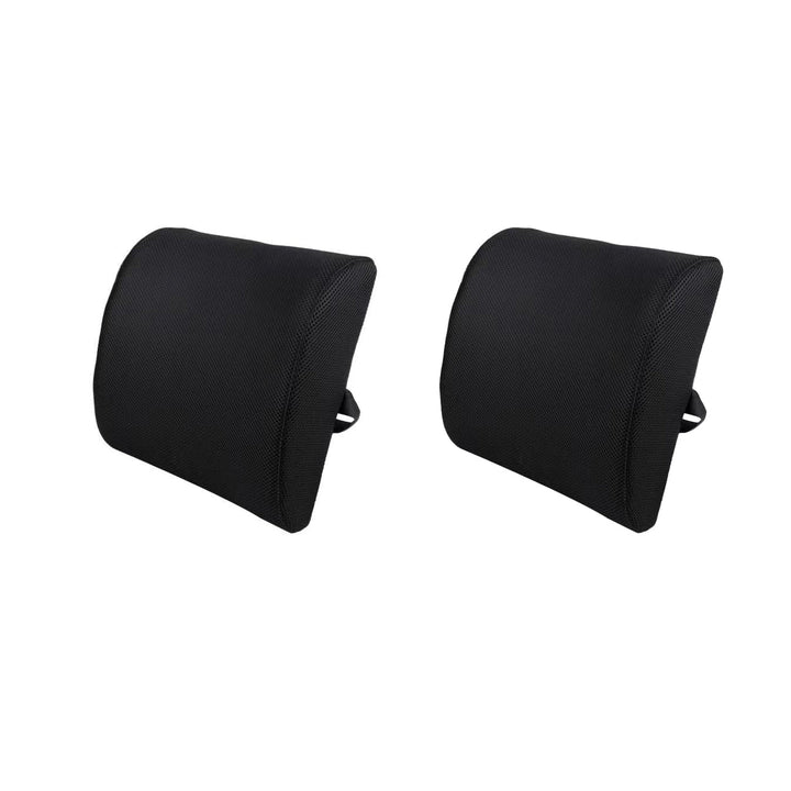 2 Pcs Bamboo Memory Foam Lumbar Support Cushion