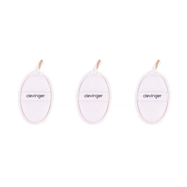 3 Pcs Clevinger Eco Oval Facial Exfoliating Loofah
