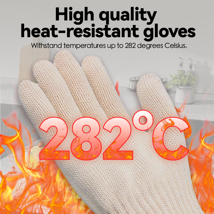 3 Pairs Oven Mitt BBQ Grill Gloves Heat Resistant Kitchen Hot Cooking Surfaces