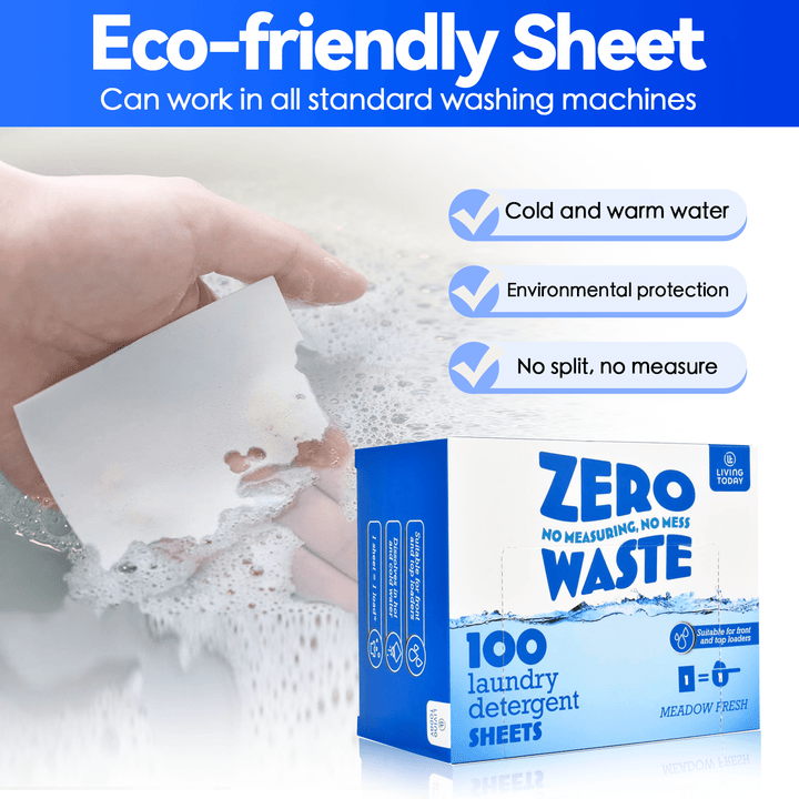 Living Today laundry 100 Sheets Eco-friendly Ultra Concentrated Laundry Detergent