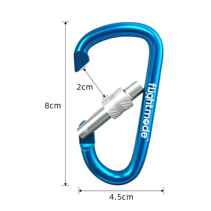 Flightmode Travel Luggage Carabiners - Black