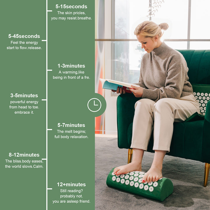 Acupressure Mat and Pillow Set with Bag